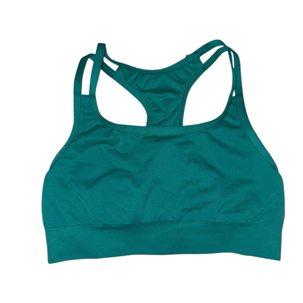 Zella Teal Green Strappy Racerback Sports Bra